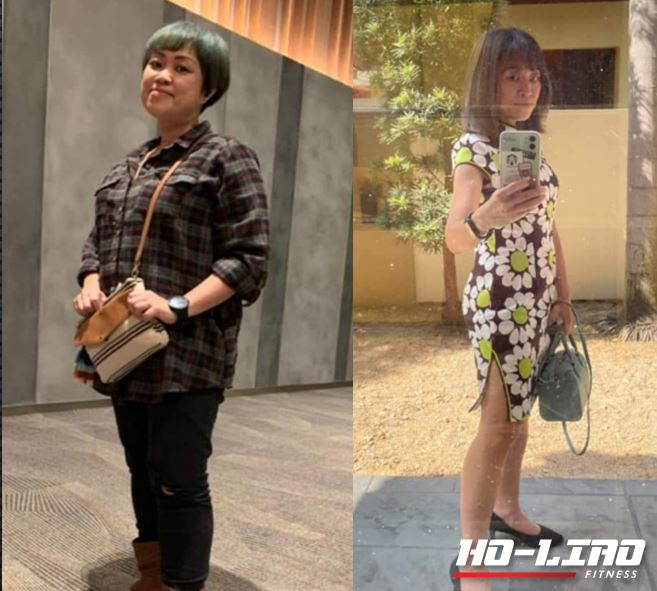 Teresa Kang before and after her body transformation