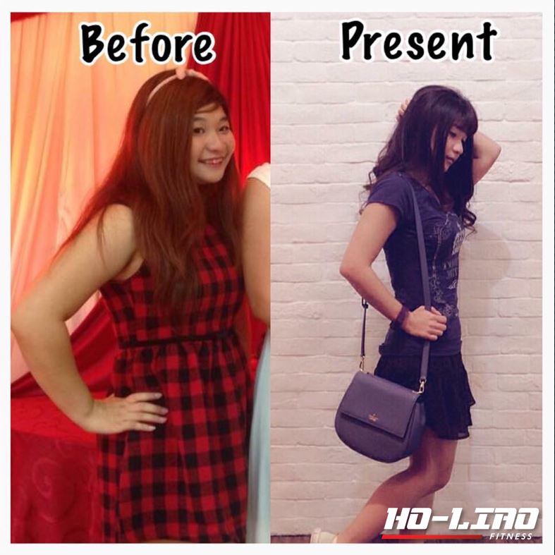 Yan before and after her body transformation